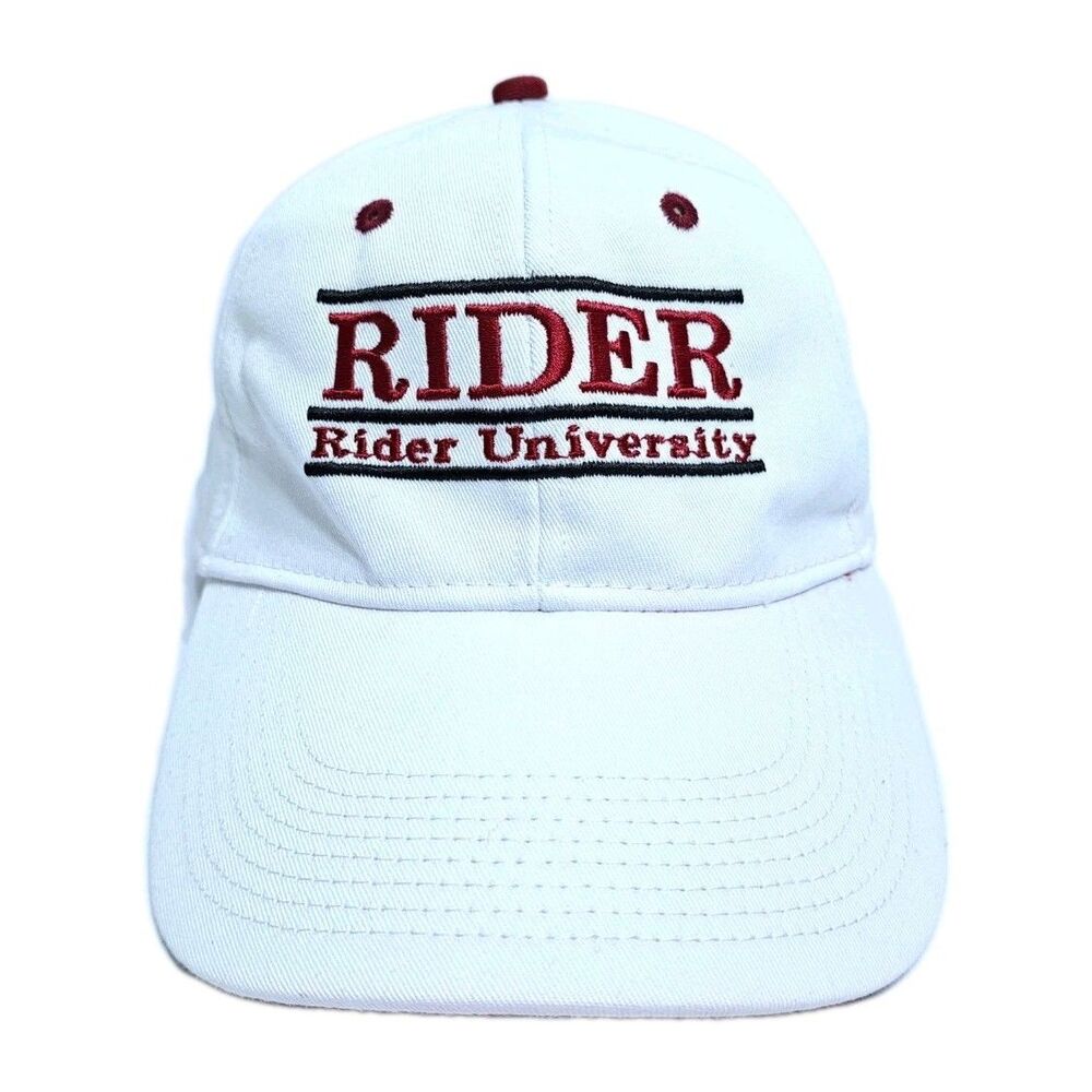Rider University The Game Hat Cap White Red Snapback Retro Vintage
